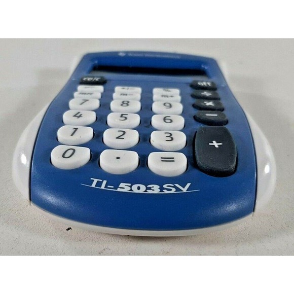 Texas Instruments TI-503SV Handheld Calculator Eight Digit LCD Blue Pocket Size - Picture 2 of 6
